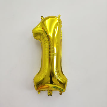 Gold Digit Foil Balloon No. 0 to 9